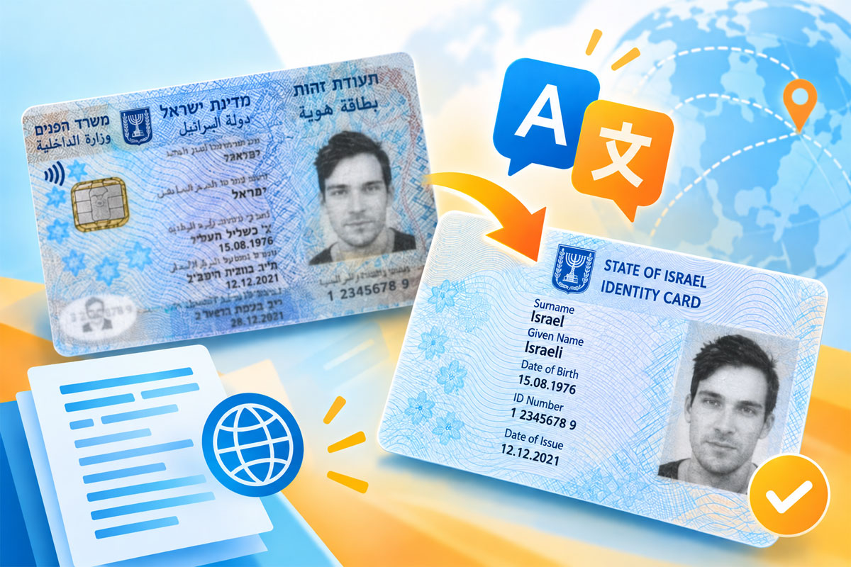 תרגום תעודת זהות